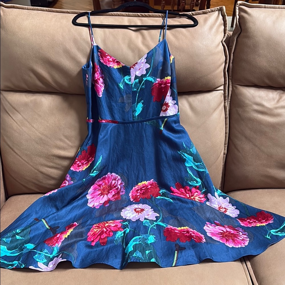 Banana Republic Blue Floral Midi Dress